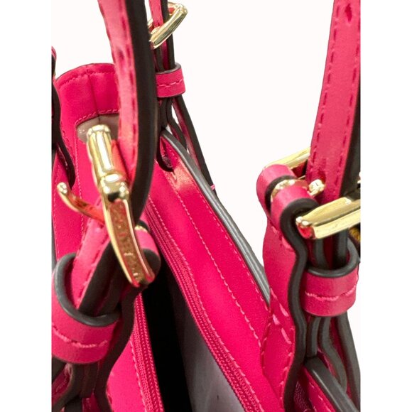 Michael Kors red women’s leather handbag purse clutch medium new SKU 4424 - Picture 5 of 16